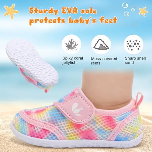 Image of FEETCITY Toddler Water Shoes Boys Girls Swim Shoes Quick Dry Kids Aqua Socks Barefoot for Beach Swimming Pool