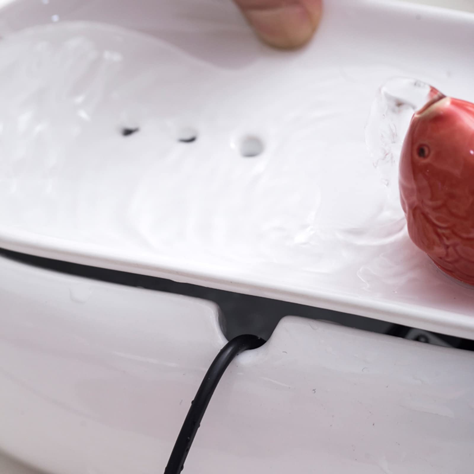 Característica del Agua en casa Fuente de Escritorio Agua Feng Shui(Negro)