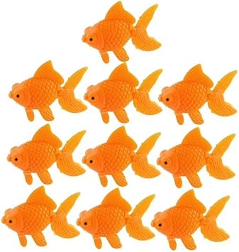10Pcs Orange Aquarium Fish Bowl Tank Artificial Floating Plastic Decor Goldfish Ornament Fish Tank Decoration Aquarium Decor Thematic Ornaments