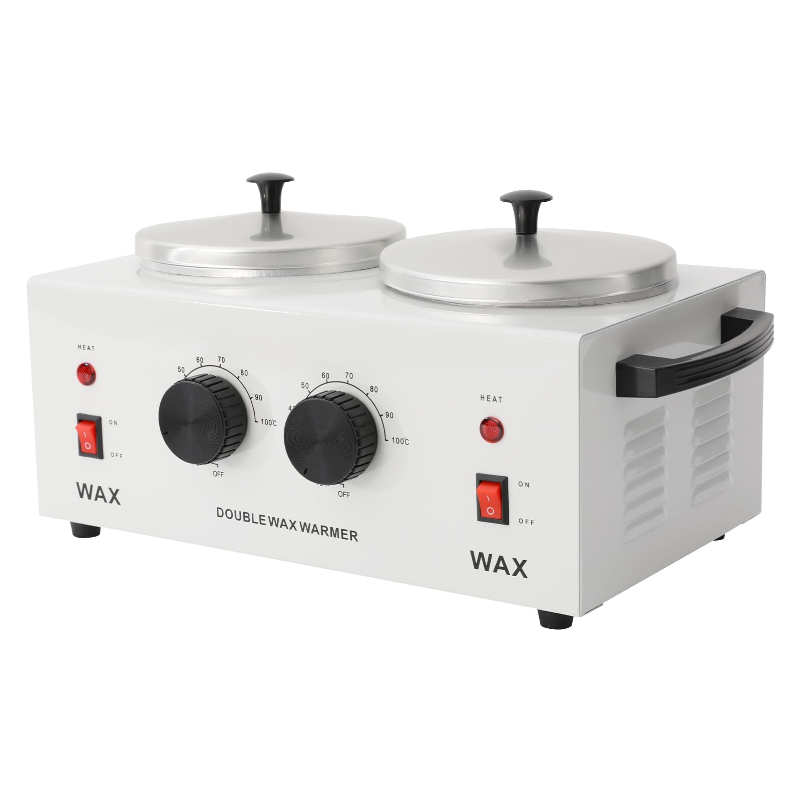 Scaldacera a doppio vaso 800 ml – 200 W elettrico con controllo della temperatura indipendente 0-100 ℃ per la casa, saloni di bellezza, spa