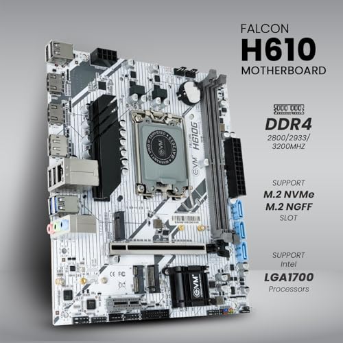 Image of EVM H610 DDR4 Motherboard | LGA1700 Socket | Intel 12th /13th /14th Gen Support | DDR4 Memory | M.2 NVMe | 3 SATA 6Gb /s | USB 3.0 | Gigabit LAN | WiFi Ready | Micro ATX | 3 Year Warranty (EVMH610G)