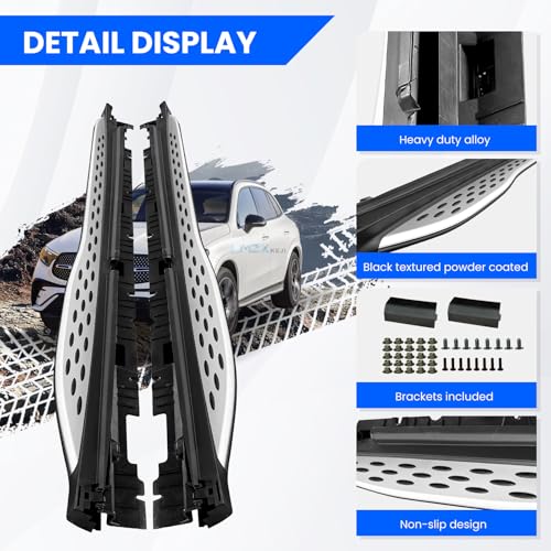 Estribos laterales para Mercedes Benz GLC 2023-2025, aluminio, 2 pcs miniatura 3