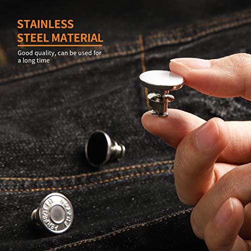 Button Pins for Jeans,Easy to Use and No Tools Require.No Sew Instant