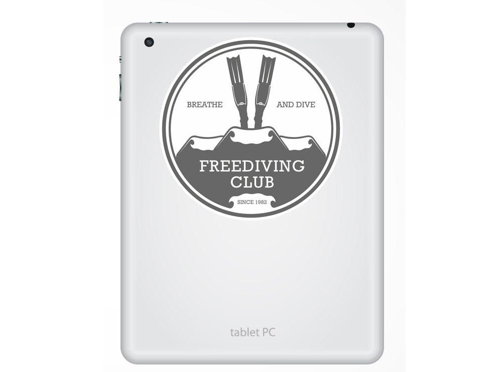 2 x 30cm/300mm Freediving Club 1982 Adesivi vinilici bagagli di viaggio #7358