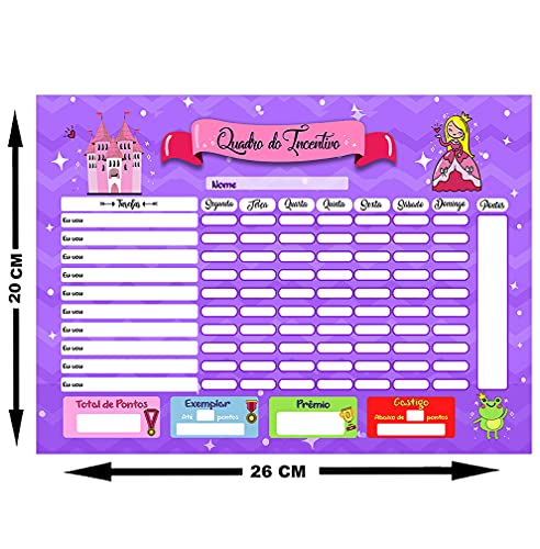 Quadro do Incentivo de Metal Semanal 20x26cm + Caneta