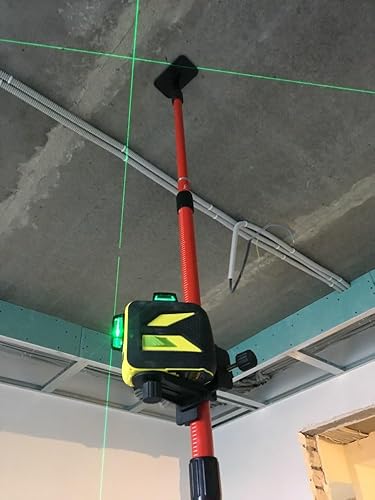 Miniatura 6 de Firecore Poste telescópico de 13 pies13.1ft con soporte láser de 14 pulgadas por 20 pulgadas, poste de montaje de nivel láser ajustable para láseres