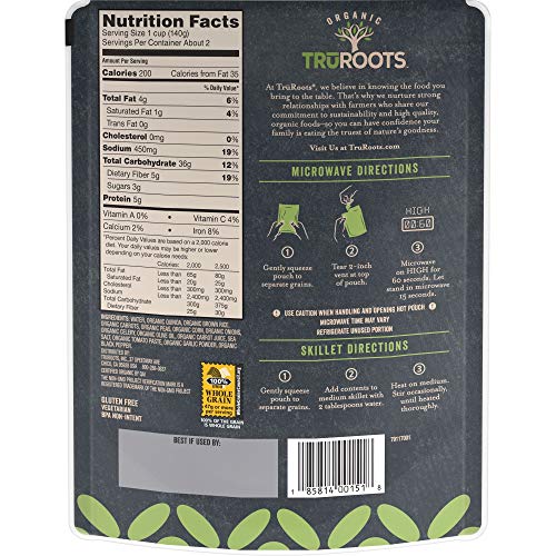 TruRoots Organic Quick Cook Quinoa and Brown Rice Blend, Vegetable Medley, 8.5 Ounces (Pack of 8) - Thumbnail 2