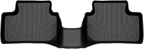 SMARTLINER Alfombrillas negras de segunda fila para todo tipo de clima, compatibles con Volvo XC40 Recharge 2021-2023, recarga Volvo C40 2022-2023