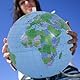 2 Stück Wasserball Aufblasbar,Globus Aufblasbar 16 Zoll,Wasserball Weltkugel,World Globe für Garten Strand Pool Wissenschaft Geographie Bildung