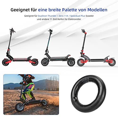 ulip Pack of 2 E-Scooter Inner Tubes 90/65-6.5 (11 Inches) Angled Valve 90/90 Compatible with 90/65-6.5 Off-Road Pneumatic Tyres - Image 2