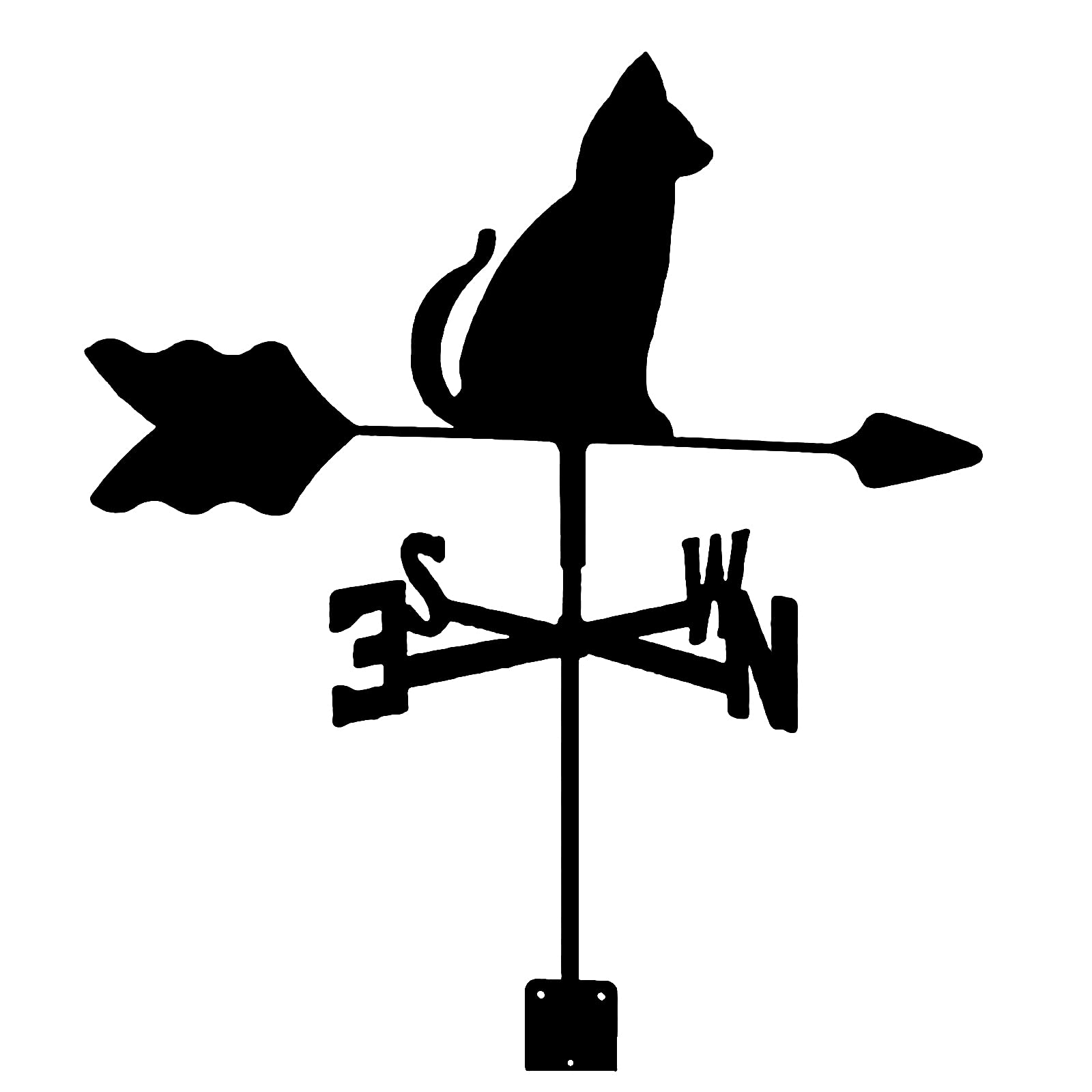 TAXXII Weather Vane,Stainless Steel for Garden Retro Wind Direction Indicator Creative Stake Weathercock Yard Cupolas Farm Sheds Decoion-Cat