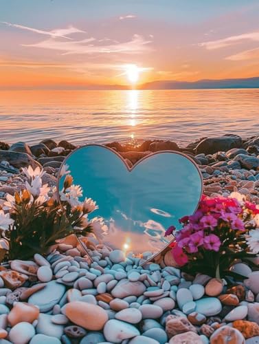 Peinture Diamant Adulte Plage 5D : Créez Votre Décoration Murale Romantique