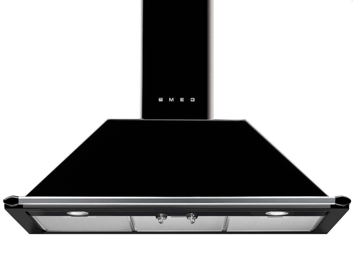 Smeg KT90BLE Cappa aspirante a parete Nero 788m³/h A cappa aspirante