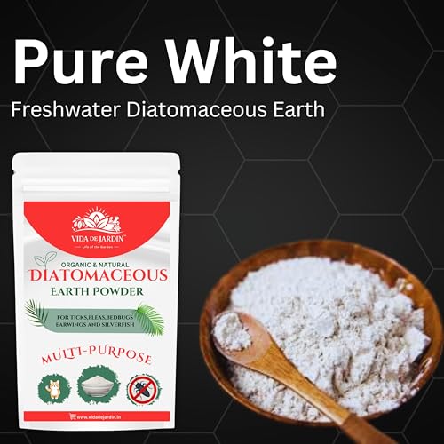 Image of Organic Diatomaceous Earth Powder, Multi-Purpose Pest Control for Ticks, Fleas, Bedbugs, Earwigs and Silverfish (1800 g, pack of 2)