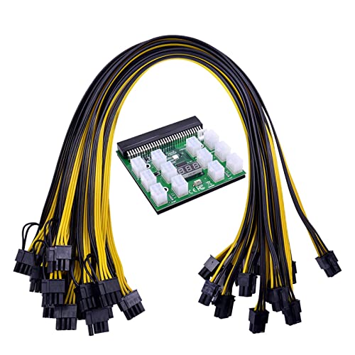 Carte de dérivation alimentation HP 1200W PURYN avec câbles 18 AWG 6+2 broches GPU