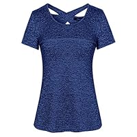 Vrouwen Basic Ronde Hals Korte Mouw T-shirt Effen Vorm Fit Workout Yoga Atletische Sport Tee Shirt Casual Top Valentijnsdag Shirts voor Vrouwen, Rood, XL
