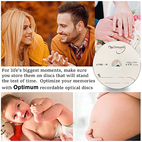 Image of OPTIMUM DVD-R Blank Discs 4.7GB 16X Recordable Disc Branded Logo - 100 Disc (no Container)
