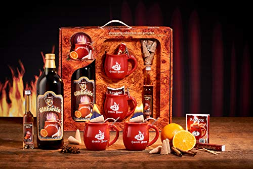 Feuerzangentasse Geschenkset, Wurzelholz, Rot/Hanse Feuer - für Feuerzangenbowle Feuerzangentasse Geschenkset, Wurzelholz, Rot/Hanse Feuer - für Feuerzangenbowle