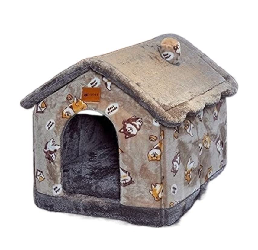 Weiches Haustierbett Für Hunde & Katzen – Als Höhle Oder Nest Nutzbar, Abnehmbares Kissen – Warm & Kuschelig