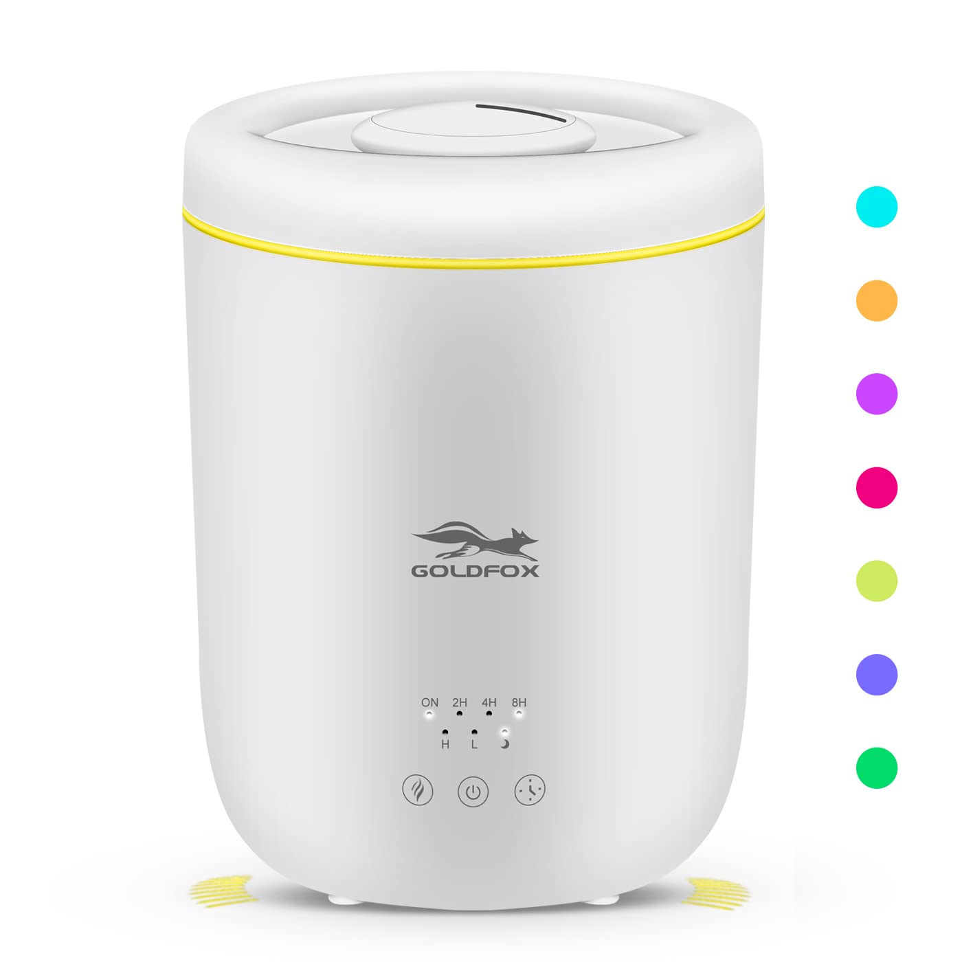 Humidifiers for Bedroom, 28dB Quiet Humidifiers for Baby, 2.2L Cool Mist Humidifiers with Night Light, Air Humidifier for Plants, Humidifier for Home, Last up to 36H Worktime, Auto-Shut Off