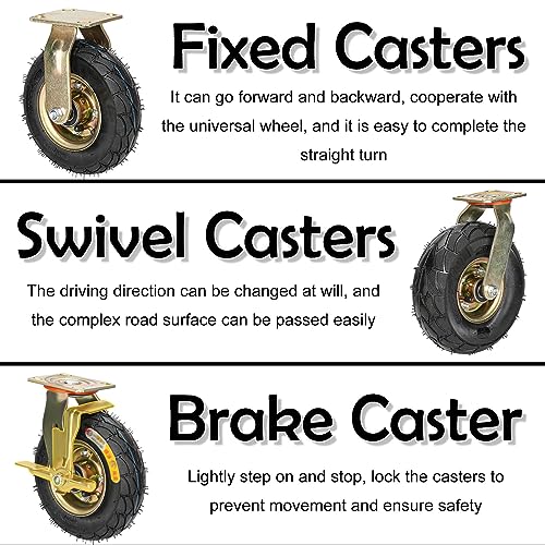 Ruote Girevoli Pesanti per Banco da Lavoro Set di