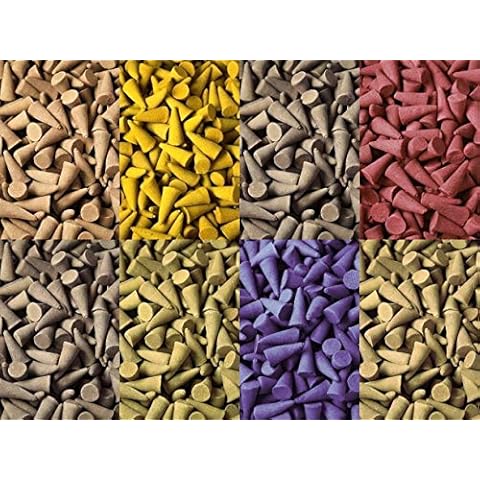 Ancient Wisdom Indian Incense Cones - Various Fragrances - Various Sizes (100, Mixed) Cover