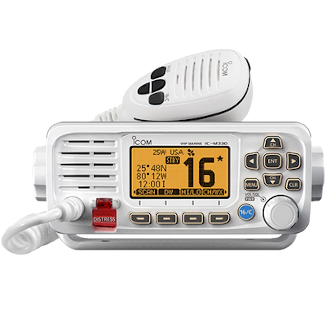 W2B - VHF Fixed Mount - VHF Fixed Mount - VHF, Basic, Compact, w/GPS, White