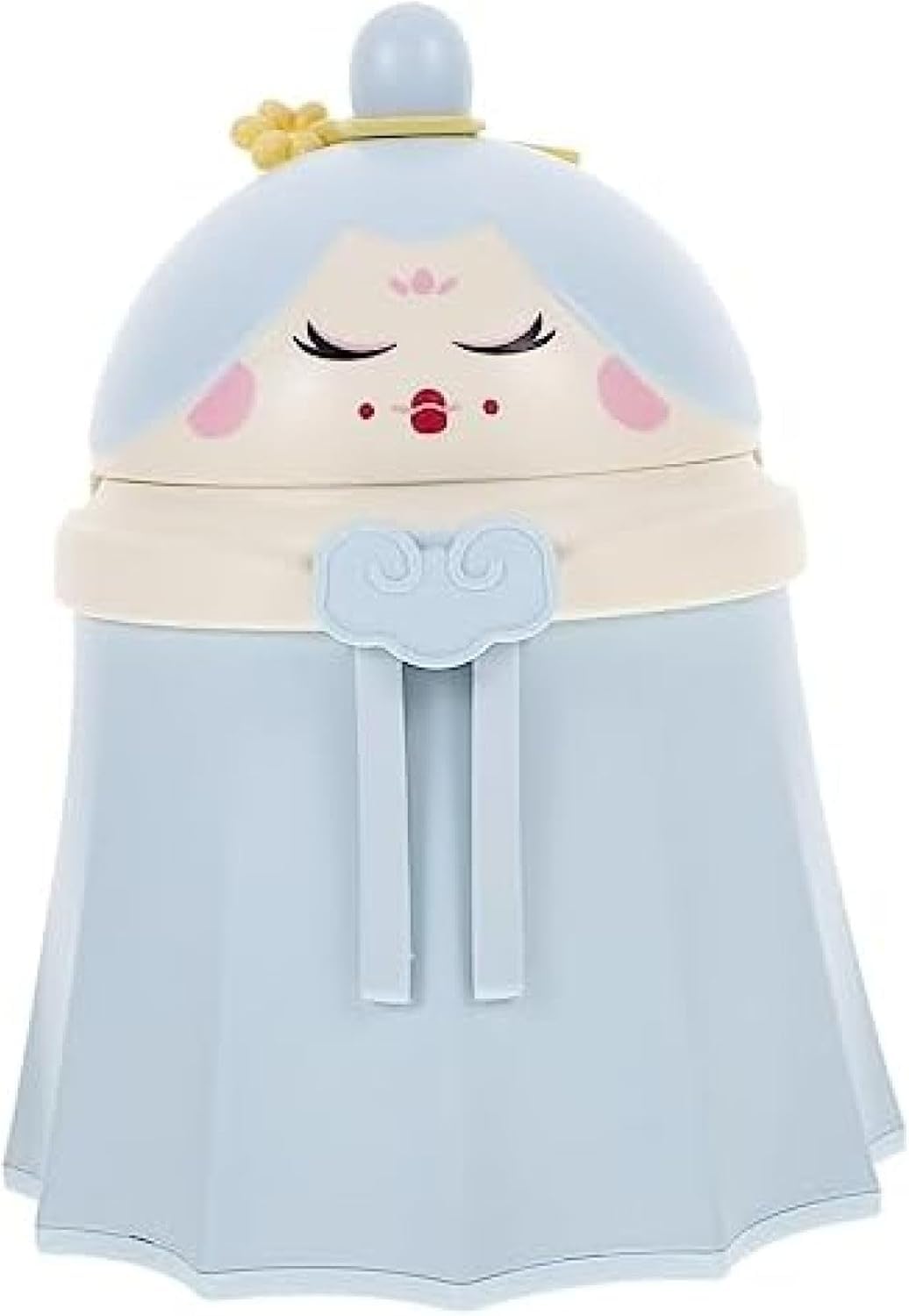 Trash Can, Simple Princess Dustbin Cute, Dust Box with Lid, Chew Trash Can, Easy Installation, Desk, Soil Pink, Living Room, Office, Kid's Room-picture-13
