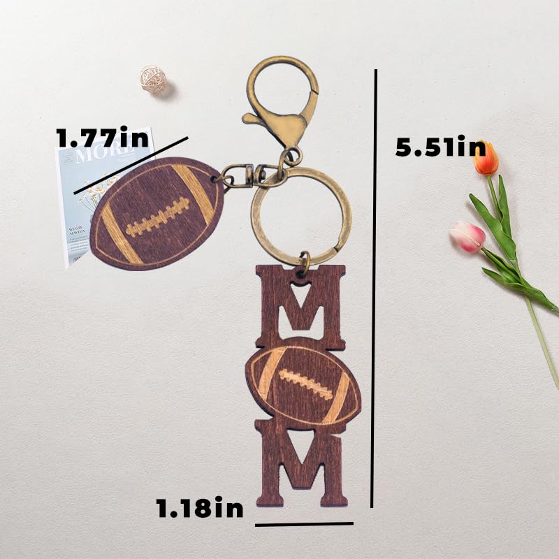 YALLNASL Sports Keychain Gifts for Women Football Baseball Mom Birthday Christmas Gift for Volleyball Basketball Mom Keychain2