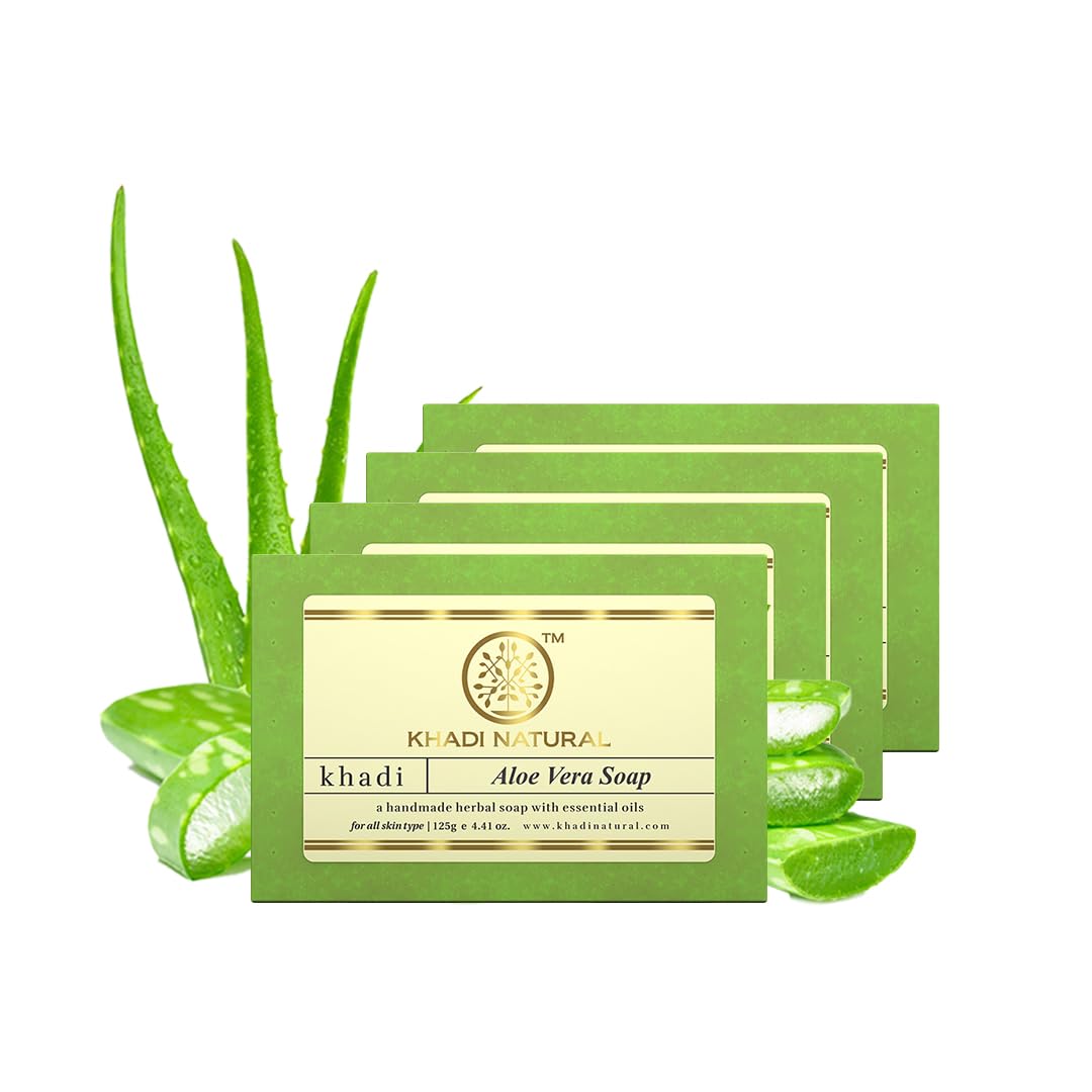 Khadi Natural Aloe Vera Soap | Natural Handmade Soap | Herbal Bathing Soap for Healthy Skin | Natural Soap with Essential Oils | Soap for Soft…