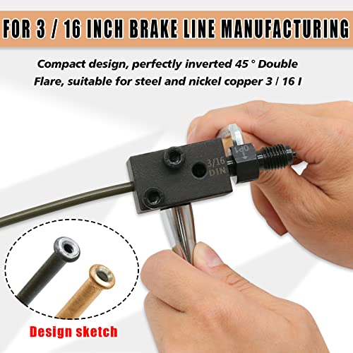 Chgj Din 3/16" Double Flaring Tool, Hand Held Tube Flaring Tool For Car Repair Brake Lines(4.75Mm) #TOP4