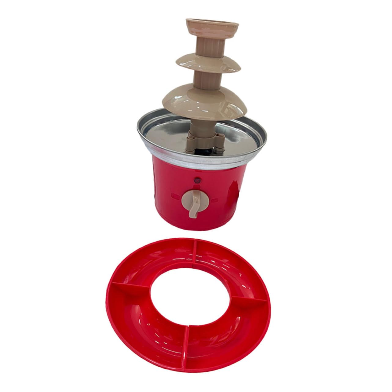 OKUMEYR Electric Chocolate Fountain Machine Melting Milk Chocolate Perfect for Parties 3-tier Stainless Steel Easy Assembly