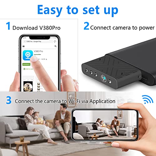 Rettru Spy Camera Hidden Camera Wifi : Thumb Sized Mini Camera Nanny Cam Small Camera Spy Cam Mini Wireless Camera Mini Spy Camera V380 Pro Wifi Camera Indoor Camera Wireless With Phone App #TOP6