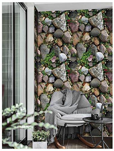 Poetryhome Self Adhesive Vinyl Rock Stone Wallpaper For Kitchen Backsplash Bathroom Walls Removable And Waterproof 17.7X117 Inches #TOP1
