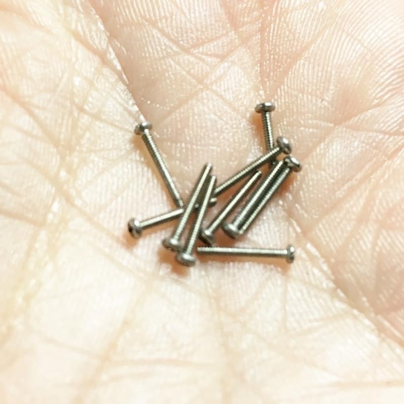 M00114-10 MOREZMORE 10pc M1 Screws Small M1x8mm 8 mm 10 Cross Pan Head for Ball Socket Stop Motion Puppet Armature Humanly Posable Armature Parts HPA FSB