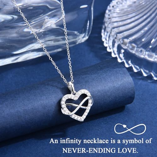 Gifts for Daughter Sister Girlfriend Granddaughter Niece, Infinity Heart Necklace Present on Christmas Birthday Mothers Day Valentines Day Graduation Back to School Easter Stocking Stuffers3