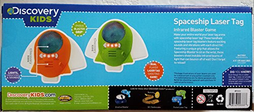 image for Discovery Kids Spaceship Laser Tag 2 Player 2 Spacecraft Set Orange an