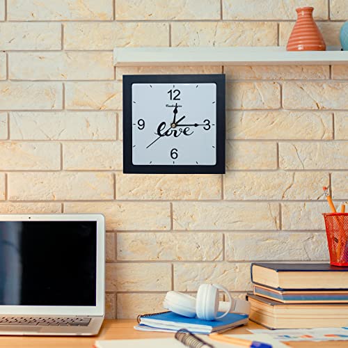 Caahanjia Square Wall Clock Silent Non-Ticking Modern Wall Clock Battery Operated For Home/Office/School/Kitchen/Bedroom/Living Room #TOP2