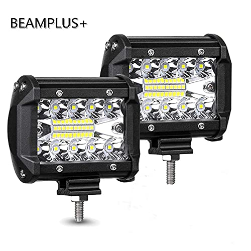 LED Pods 4 Inch LED Lights Bar 72W Led Lights Pods Fog Lights 2400LM LED Cube Lights LED Off Road Lights with Spot Flood Combo LED Work Light for Truck UTV ATVs SUV Boat Jeep Boat Pickup 2Pcs