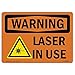 OSHA Warning Sign - Laser in Use | Decal | Protect Your Business, Construction Site, Warehouse & Shop Area | Â Made in The USA