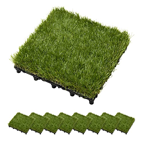 タカショー タイル 人工芝 ベースアップデッキ 9枚セット 約0.8平米用 高さがあるので掃除が楽らく清潔 簡単設置 30×30cm ベランダ 庭 ジョイントタイル【JBG-BAT/9S】