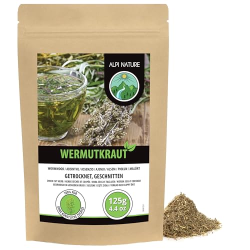 Alpi Nature Wermut Tee 125g Wermutkraut Tee lose Wermutkraut getrocknet und geschnitten