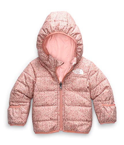 The North Face Infant Reversible Perrito Jacket, Pink Clay Confetti Sweater Print, 12-18 Months