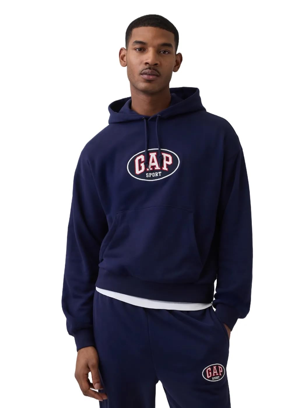 Men's French Terry Oval Logo Pullover Hoodie