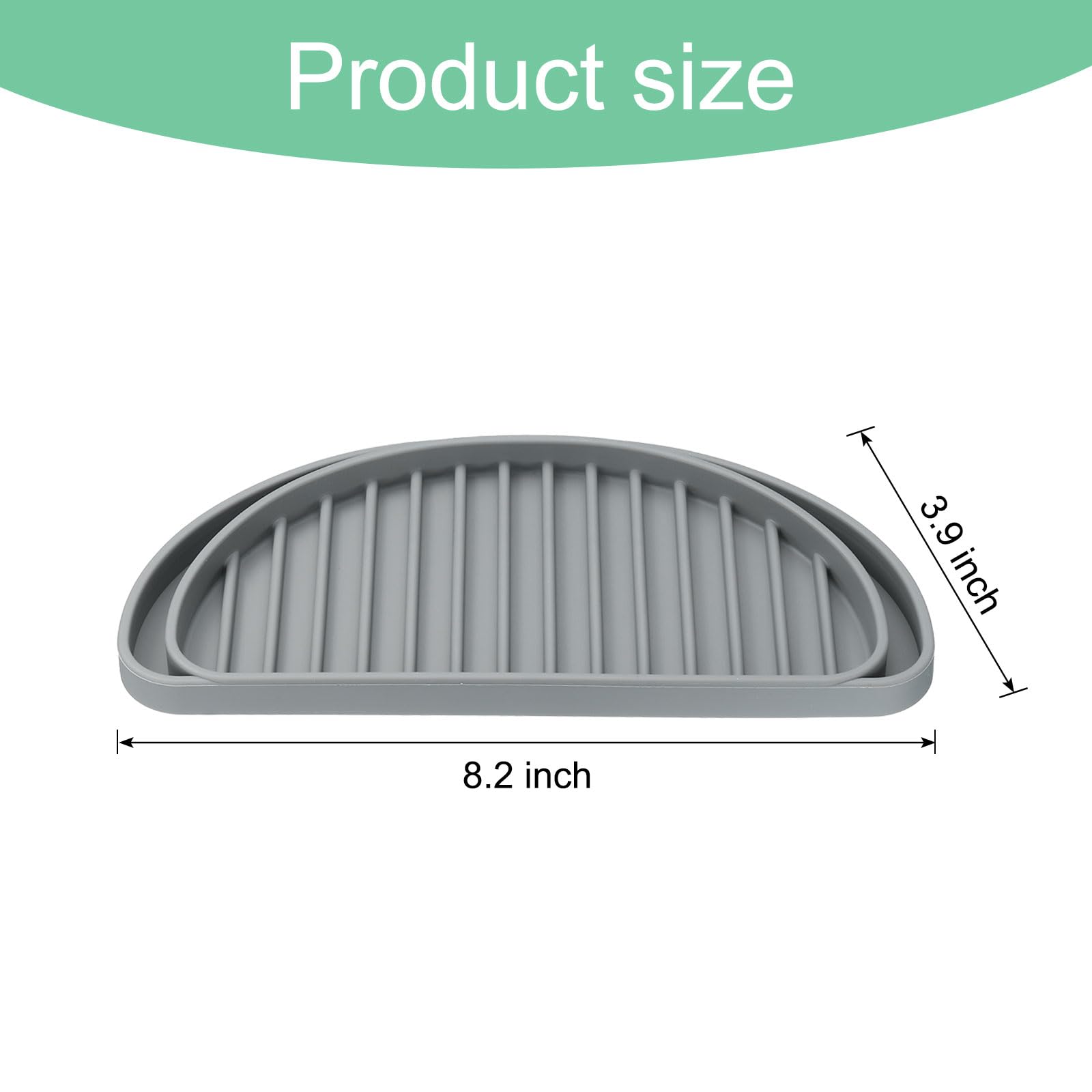 uxcell 2 Pack Refrigerator Drip Catcher, Silicone Mini Fridge Drip Tray - Image 2
