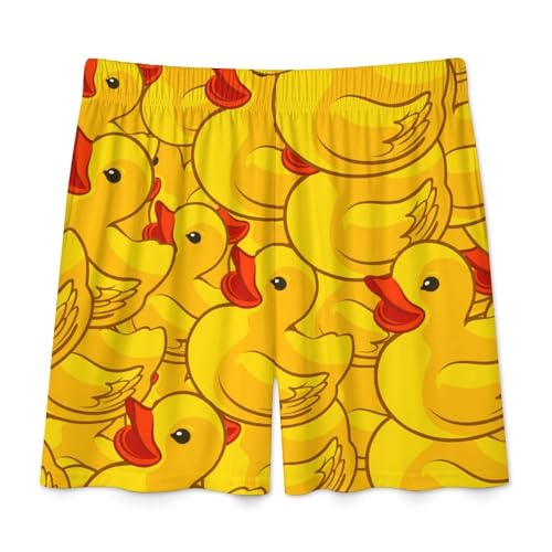 Rubber Yellow Duck Men's Satin Pajama Boxer Shorts Silk Feeling Lounge Sleep Underwear4