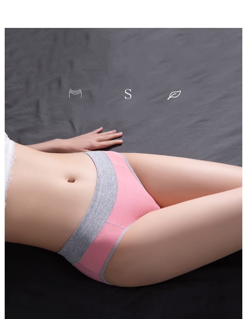 Culotte 5 Pack Femmes Soldes Solid Solid Slips Coton Plus Taille
