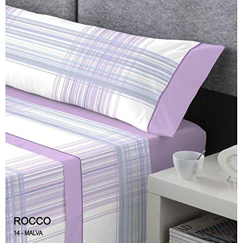 Juego de Sábanas Serena Cotton Luxe Rocco Malva Cama 150