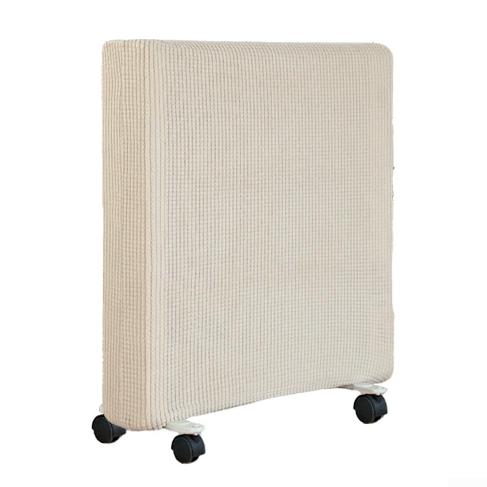 Cubierta de radiador para calentador, cubierta antipolvo de poliéster elástica para calentadores de aceite y eléctricos, se adapta a tamaños S/M/L (beige S)