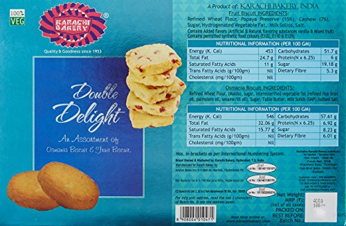 Image of Karachi Bakery Osmania Biscuits, 400g & Double Delight Fruit Biscuit with Osmania, 400g
